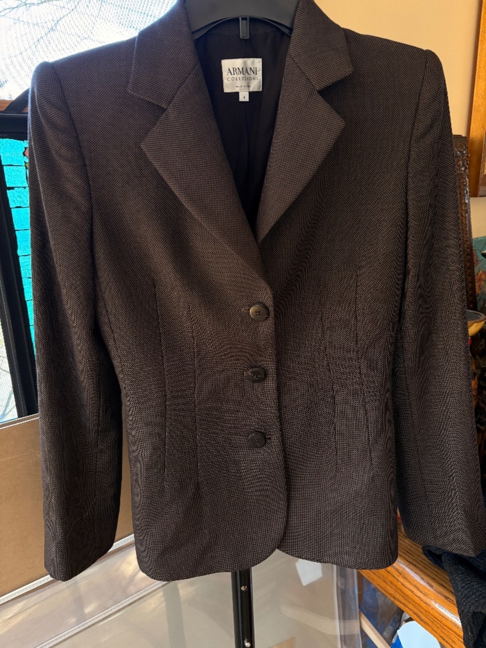 Armani Collezioni Womens Suit Blazer Jacket